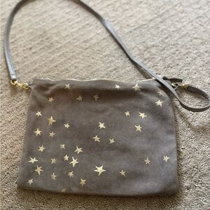 Clare V Gold Star Patterned Gray clutch / Bag with straps